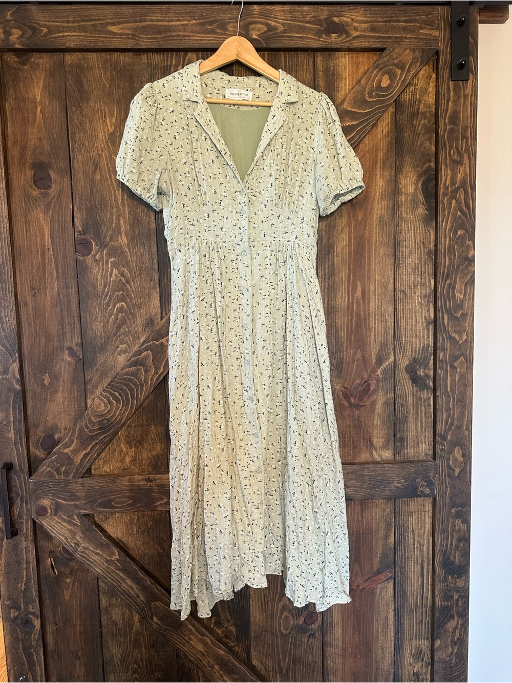 Piper and Scoot Floral Collared Midi Dress